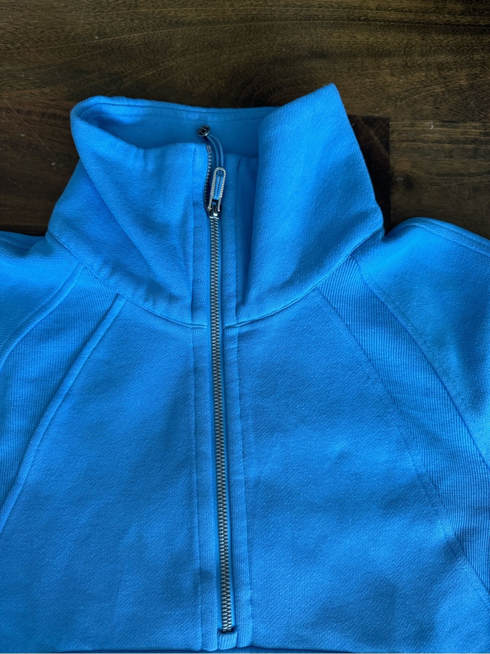 lululemon XS Scuba Cropped Sky Blue Quarter-Zip Hoodie - Picture 3 of 8